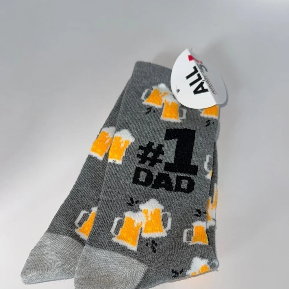 Men's Grey #1 Dad Socks